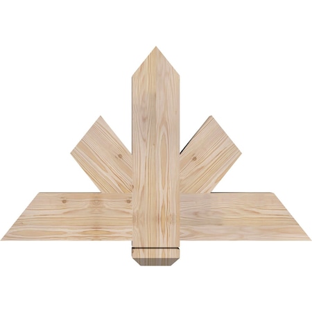 Ekena Millwork Kennewick Smooth Timber Gable Bracket, Douglas Fir, 36"W x 23"H x 3 1/2"D x 5 1/2"F, 15/12 Pitch GBW036X23X0406KEN00SDF